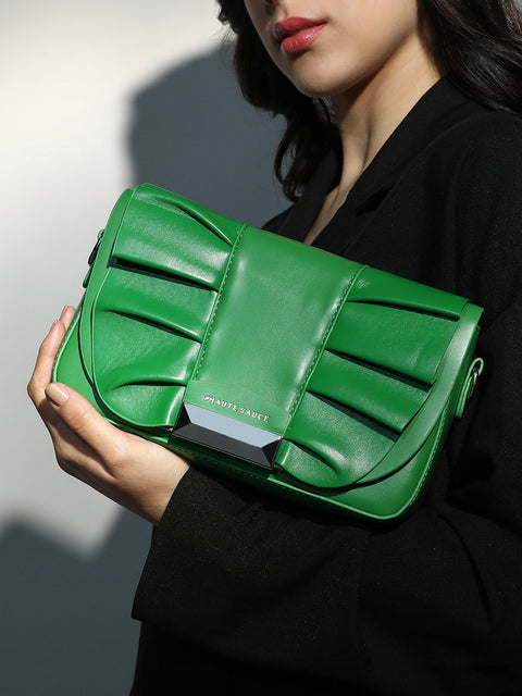 Sohi - The Ruched Sling Bag - Shamrock Green