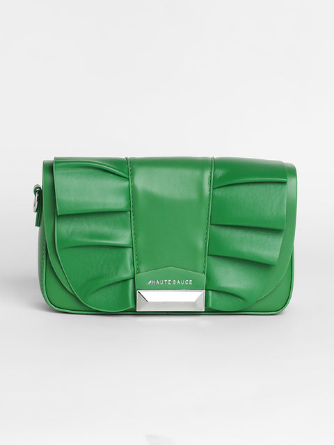 Sohi - The Ruched Sling Bag - Shamrock Green