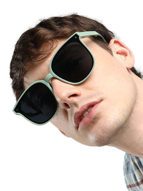 CAHOOT Men Foldable Wayfarer Sunglasses - Green