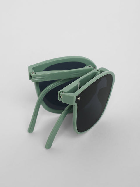 CAHOOT Men Foldable Wayfarer Sunglasses - Green
