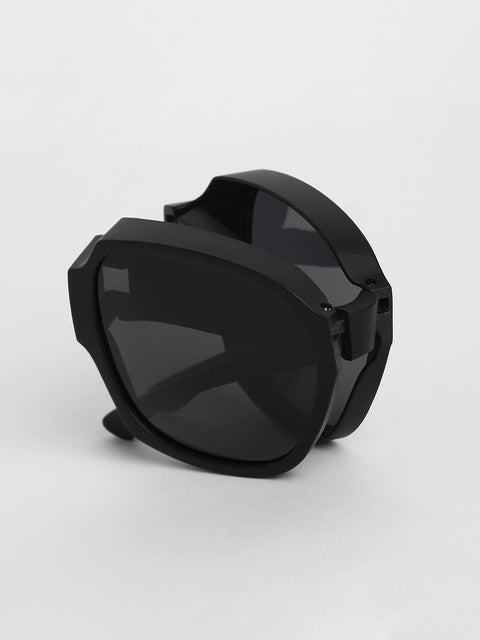 CAHOOT Men Foldable Oversized Sunglasses - Black