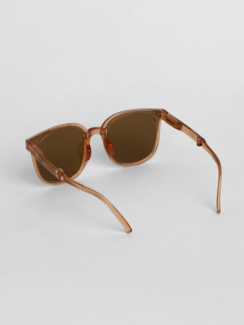 CAHOOT Men Foldable Wayfarer Sunglasses - Brown