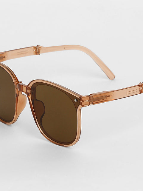 CAHOOT Men Foldable Wayfarer Sunglasses - Brown