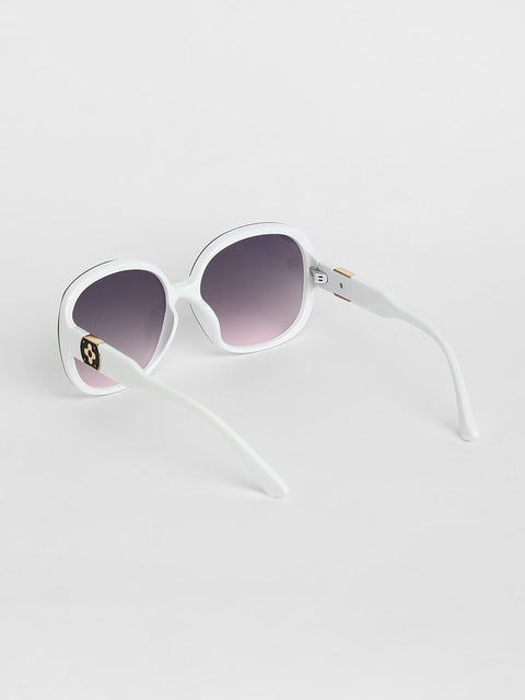 CAHOOT Men Gradient Butterfly Sunglasses - White