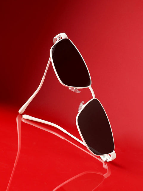 CAHOOT Men Full Rim Shield Sunglasses - White