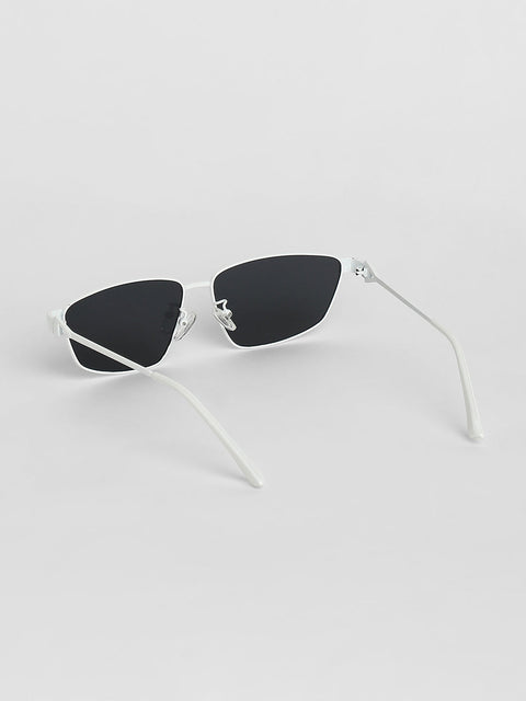 CAHOOT Men Full Rim Shield Sunglasses - White