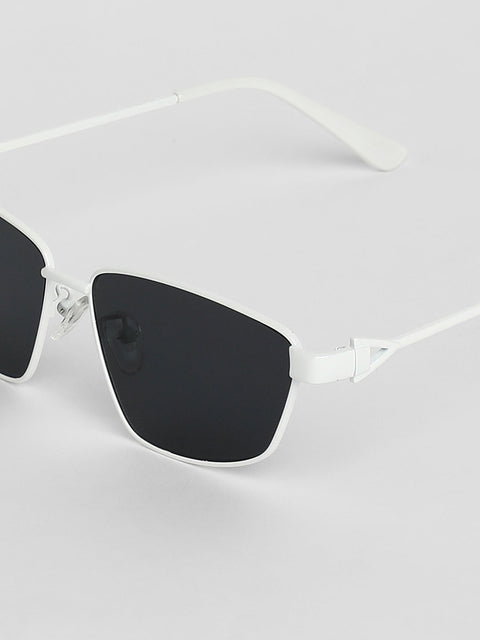 CAHOOT Men Full Rim Shield Sunglasses - White