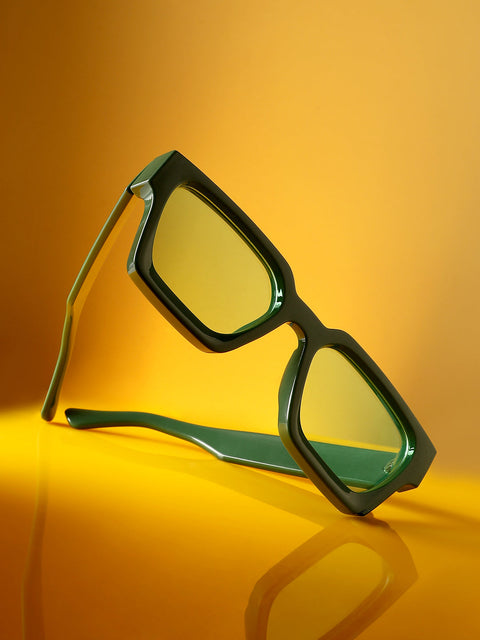 CAHOOT Men Chunky Wayfarer Sunglasses - Green