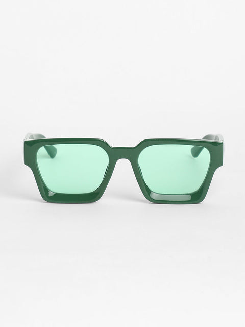 CAHOOT Men Chunky Wayfarer Sunglasses - Green