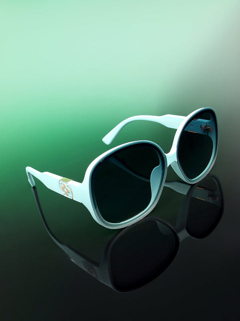 Sohi - The Clover Oversized Sunglasses - Sea Green