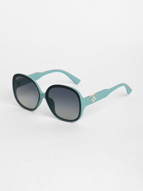 Sohi - The Clover Oversized Sunglasses - Sea Green