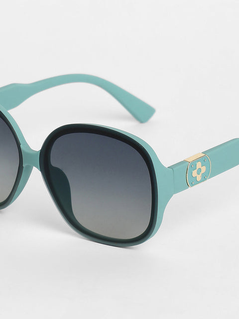 Sohi - The Clover Oversized Sunglasses - Sea Green