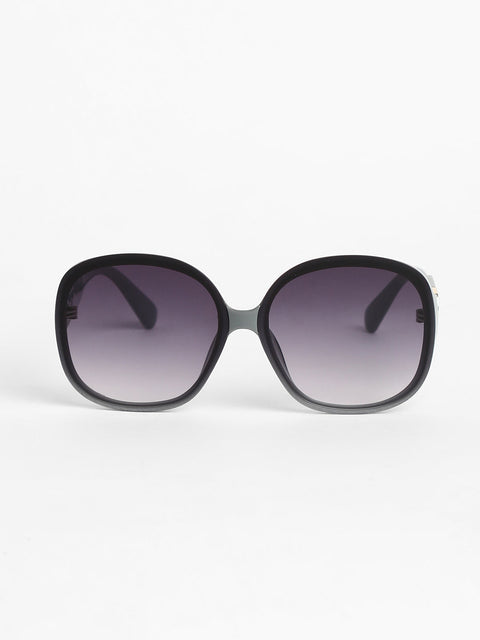Sohi - The Clover Oversized Sunglasses - Moon Grey