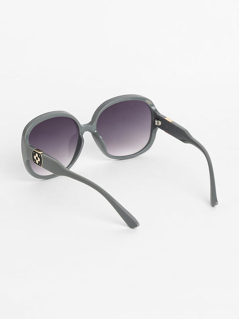 Sohi - The Clover Oversized Sunglasses - Moon Grey