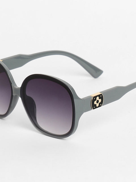 Sohi - The Clover Oversized Sunglasses - Moon Grey