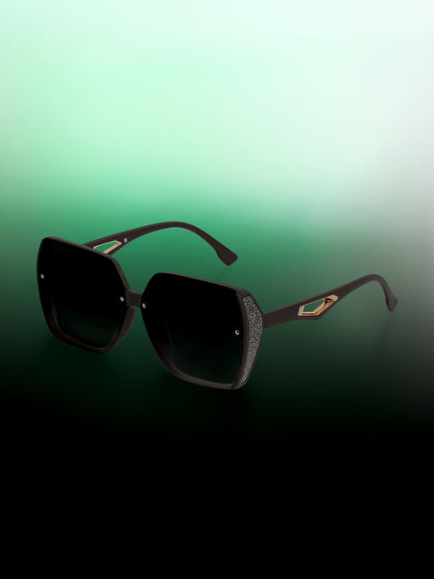 Sohi - The Glint Block Oversized Sunglasses - Graphite Grey