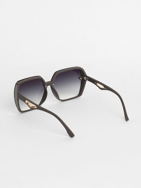 Sohi - The Glint Block Oversized Sunglasses - Graphite Grey