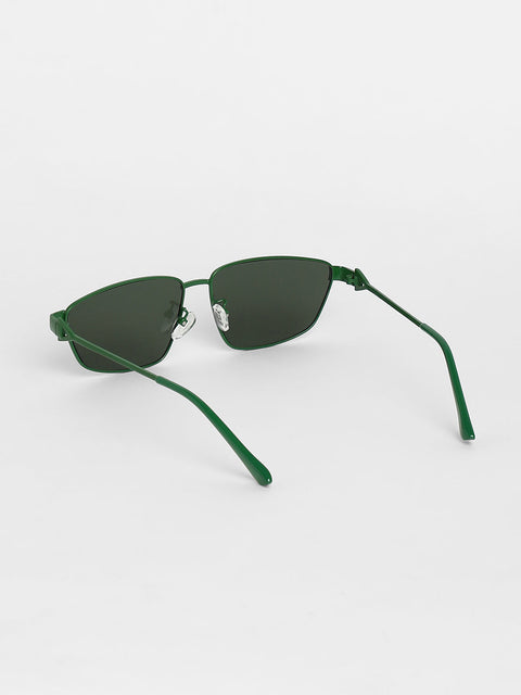 Sohi - The Spear Rectangular Sunglasses - Forest Green