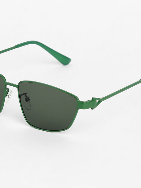 Sohi - The Spear Rectangular Sunglasses - Forest Green