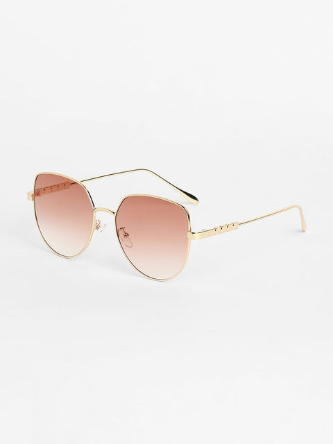 Sohi - The Cubic Cateye Sunglasses - Champayne Gold