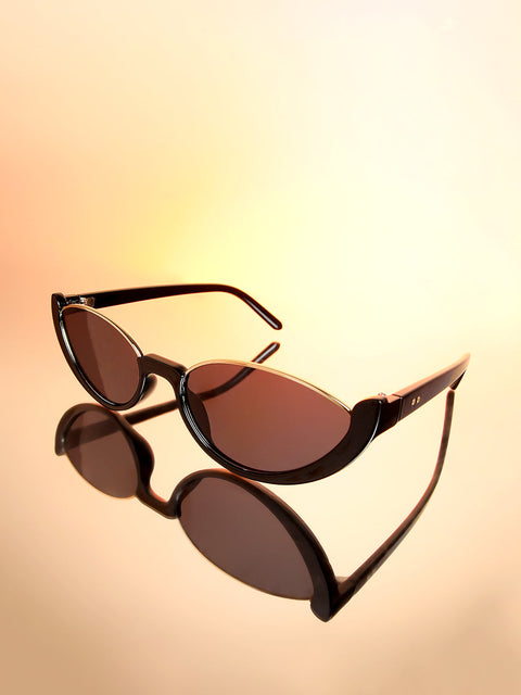 Sohi - The Block Full Rim Cateye Sunglasses - Onyx Black