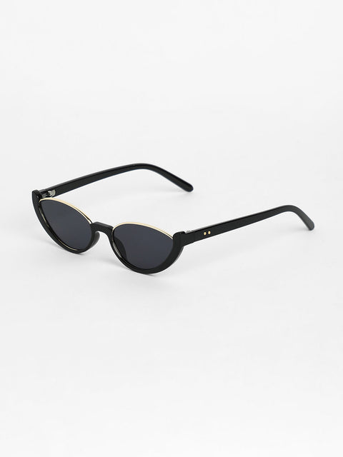 Sohi - The Block Full Rim Cateye Sunglasses - Onyx Black