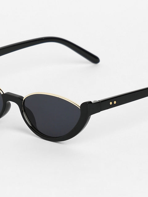 Sohi - The Block Full Rim Cateye Sunglasses - Onyx Black