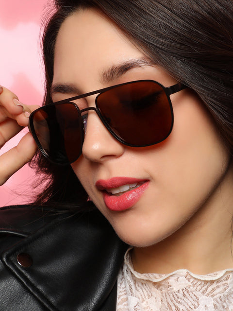 Sauce - The Traveller'S Aviator Sunglasses - Chocolate Brown