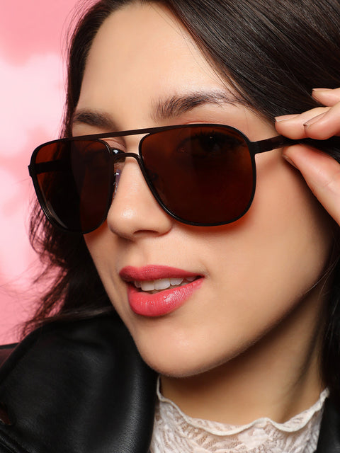 Sauce - The Traveller'S Aviator Sunglasses - Chocolate Brown