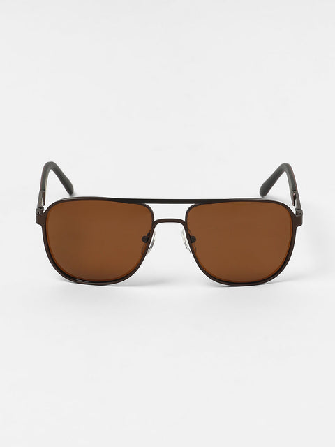 Sauce - The Traveller'S Aviator Sunglasses - Chocolate Brown