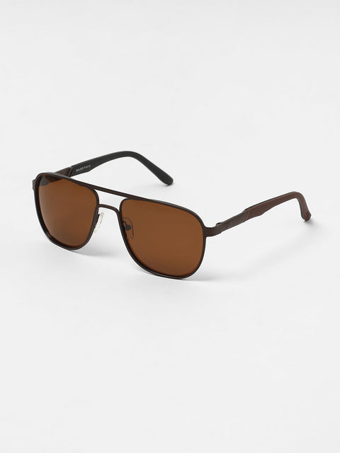 Sauce - The Traveller'S Aviator Sunglasses - Chocolate Brown