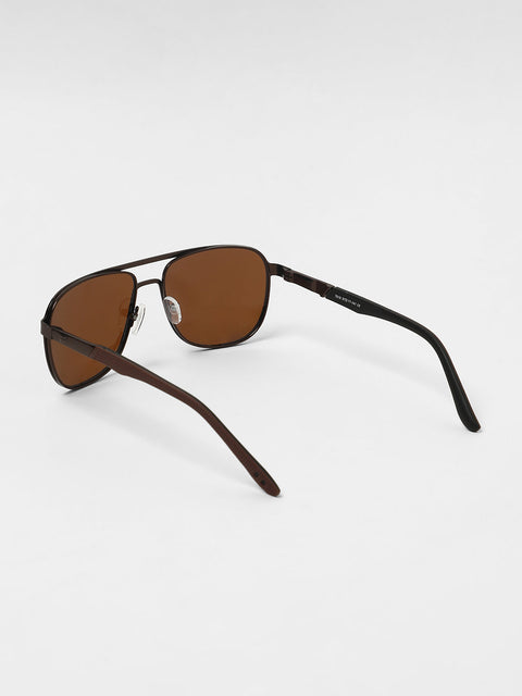 Sauce - The Traveller'S Aviator Sunglasses - Chocolate Brown