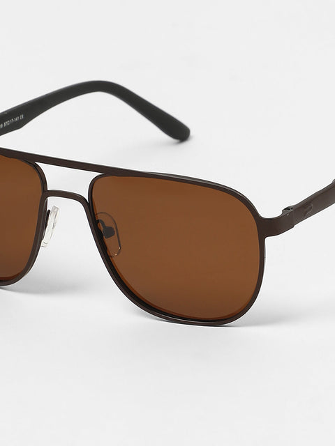 Sauce - The Traveller'S Aviator Sunglasses - Chocolate Brown