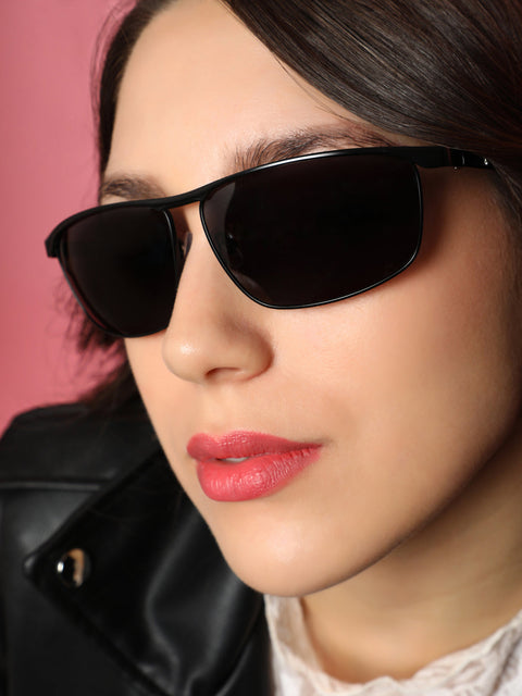 Sauce - The Sporty Browline Sunglasses - Onyx Black