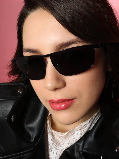 Sauce - The Sporty Browline Sunglasses - Onyx Black