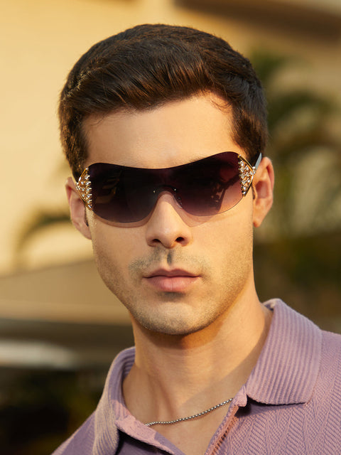CAHOOT The Bling Wrap Sunglasses Onyx Black