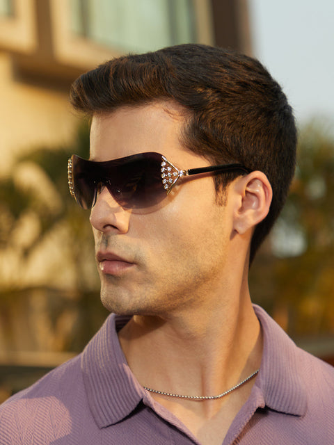 CAHOOT The Bling Wrap Sunglasses Onyx Black