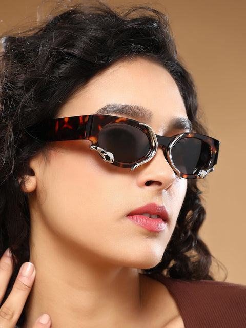Hot Sauce - The Serpent Oval Sunglass - Coffee Brown