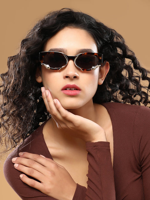 Hot Sauce - The Serpent Oval Sunglass - Coffee Brown