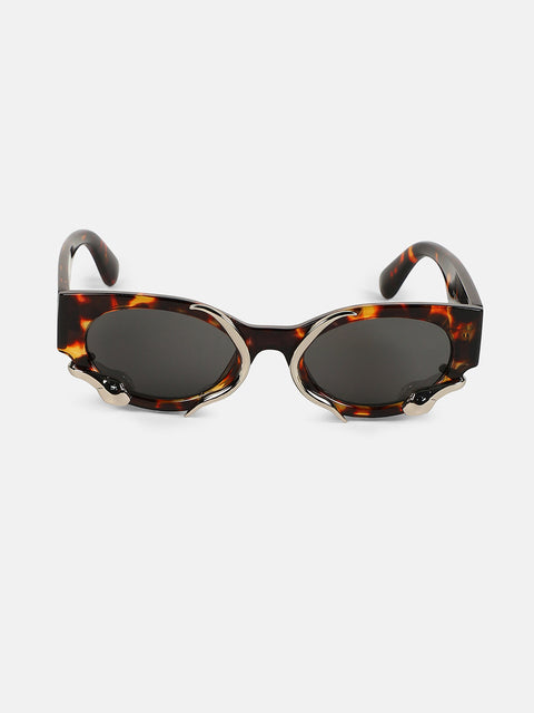 Hot Sauce - The Serpent Oval Sunglass - Coffee Brown
