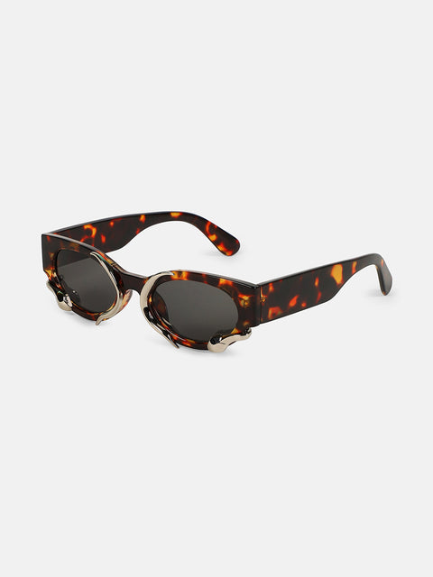 Hot Sauce - The Serpent Oval Sunglass - Coffee Brown