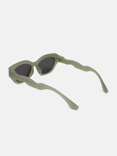 CAHOOT The Swirly Cateye Sunglass Olive Green