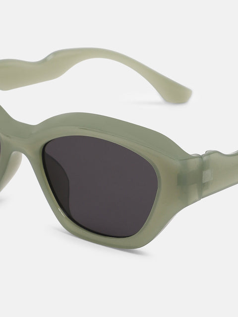 CAHOOT The Swirly Cateye Sunglass Olive Green