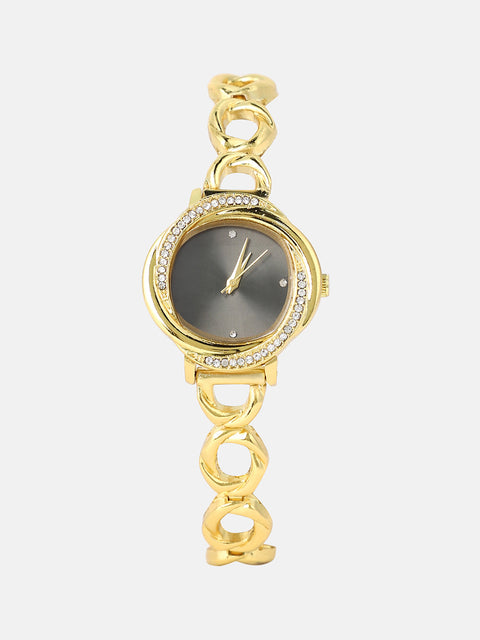 Sohi - The Luraith-Gem Round Watch - California Gold