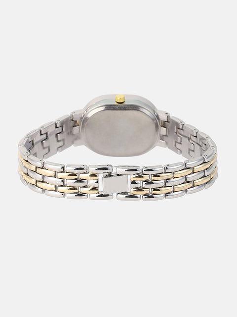 Sohi - The Vivienne Roman Oblong Watch - Metallic Silver & California Gold