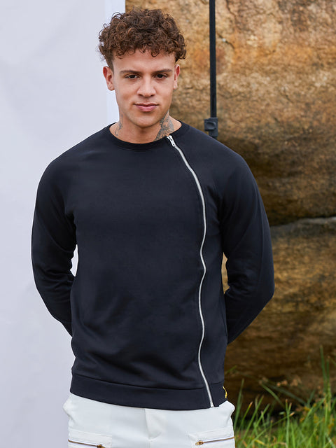 Chaos Sweatshirt With Asymmetriclal Zip