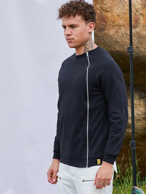 Chaos Sweatshirt With Asymmetriclal Zip