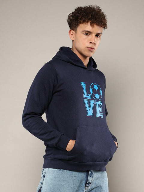 Interim Love Football Hoodie With Kangaroo Pocket