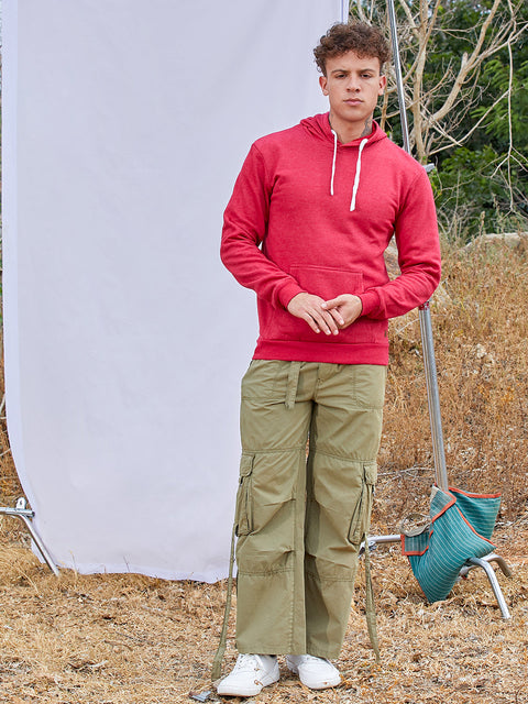 Chaos Pullover Hoodie With Contrast Drawstring