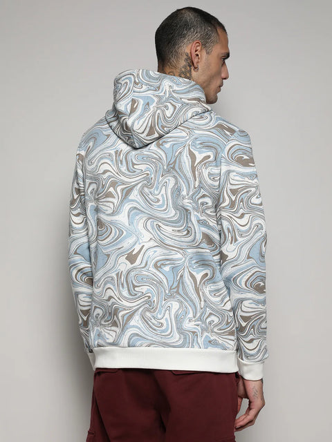 Hooked Contrast Fluid Zip Front Hoodie